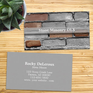 Professionell Stonemason Rustic Brick Visitkort
