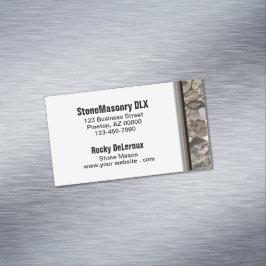 Professionell Stonemason Rustic Sten Gräns Busines Magnetiska Visitkort