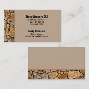 Professionell Stonemason Rustic Sten Gräns Visitkort