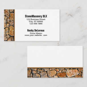 Professionell Stonemason Rustic Sten Gräns Visitkort