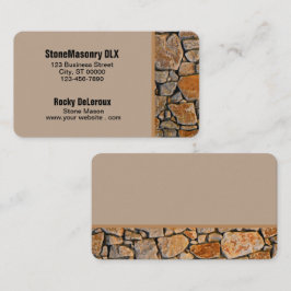 Professionell Stonemason Rustic Sten Gräns Visitkort