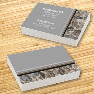 Professionell Stonemason Rustic Sten Gräns Visitkort