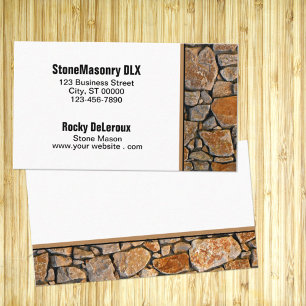 Professionell Stonemason Rustic Sten Gräns Visitkort