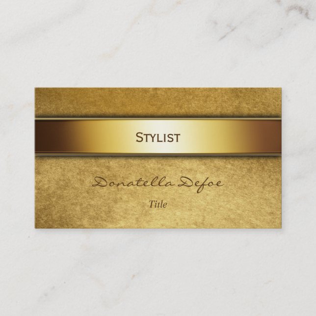 Professionell stylist | Klassigt elegant Visitkort (Framsida)
