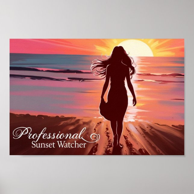 Professionell Sunset Watcher Poster (Framsidan)