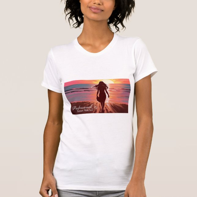 Professionell Sunset Watcher T Shirt (Framsida)