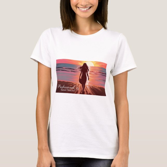 Professionell Sunset Watcher T Shirt (Framsida)
