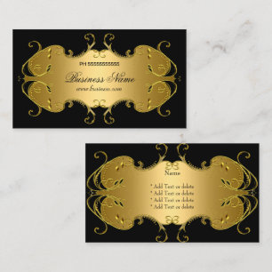 Professionell svart guld elegant näringsliv visitkort