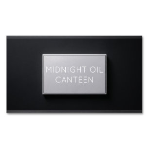 Professionell svart och silver texturerad plakett magnetiska visitkort