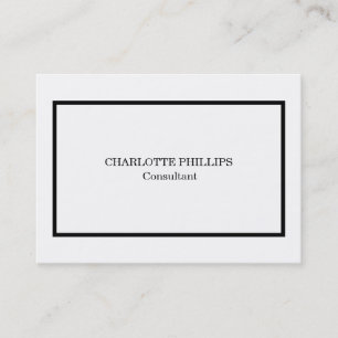 Professionell, svart och vit, minimalistisk, platt visitkort