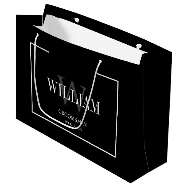Professionell svart & vit herr minimalist  (Framsidan Vinklad)