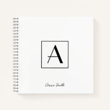 Professionell svart-vit monogram initial skrift