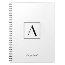 Professionell svart-vit monogram initial skrift