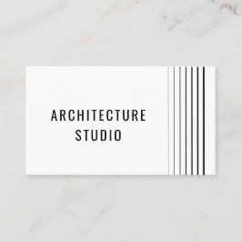 Professionell svartvit arkitektdesigner modern visitkort