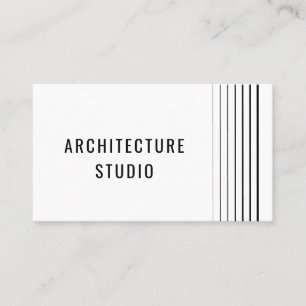 Professionell svartvit arkitektdesigner modern visitkort