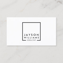 Professionell Svartvit fyrkant Logotyp I Visitkort