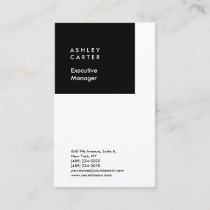 Professionell svartvit, vanlig minimalistisk moder visitkort