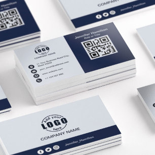 Professionell Svartvitt lägger till Logotypens QR- Visitkort