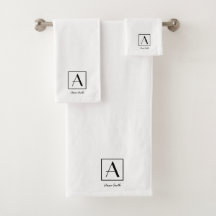 Professionell Svartvitt monogram - initialt skript