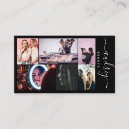 Professionell Svartvitt Namnteckning 6 foton Visitkort