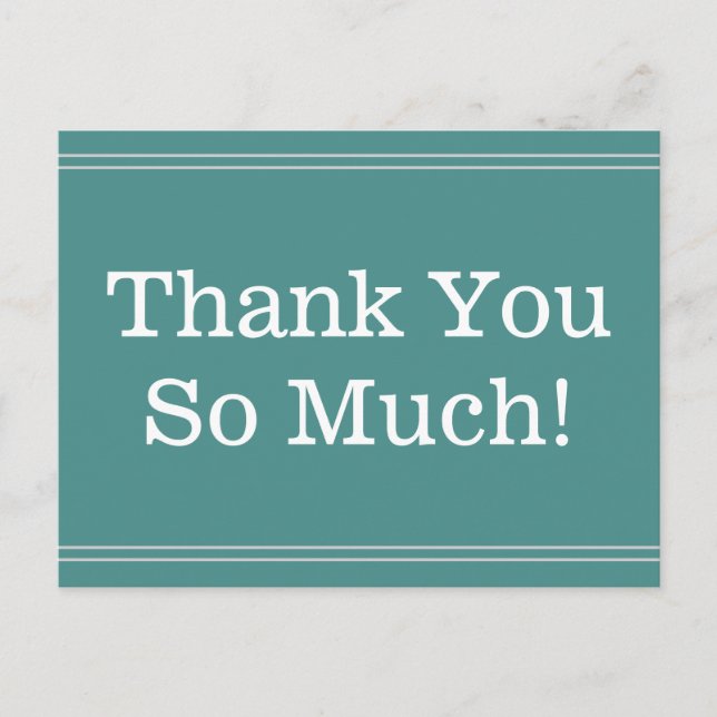 Professionell "Tack så mycket"! vykort (Framsida)