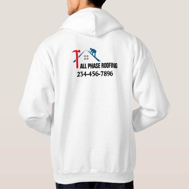 Professionell takläggningstjänst hoodie (Baksida)