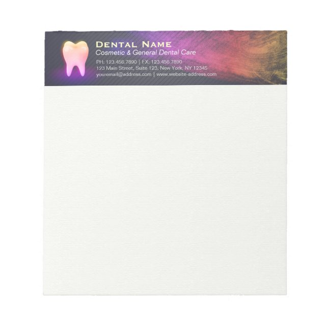 Professionell Tand för tandläkare vid tandläkarund Anteckningsblock (Framsida)