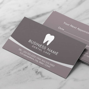 Professionell Tand Logotyp Dental Care Möte Tidsbeställning Kort