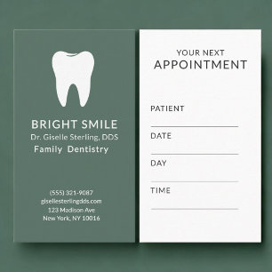 Professionell Tandläkare Tandläkare Sälggrön Tidsb Tidsbeställning Kort