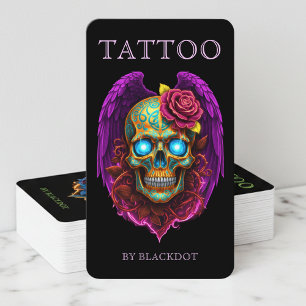Professionell tatuerare Tatueringsstudio Bevingad Visitkort