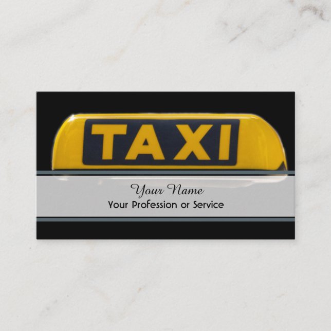 Professionell taxi-affärskort för drivrutiner visitkort (Framsida)