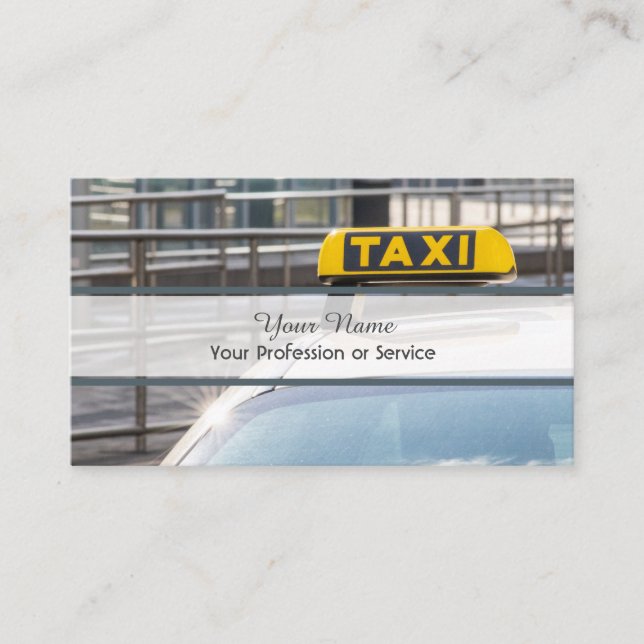 Professionell taxi-affärskort för drivrutiner visitkort (Framsida)