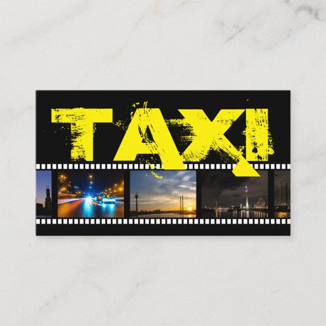 Professionell taxi förarhyttförare buss visitkort (Framsida)