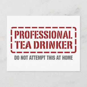 Professionell Tea Drinker Vykort