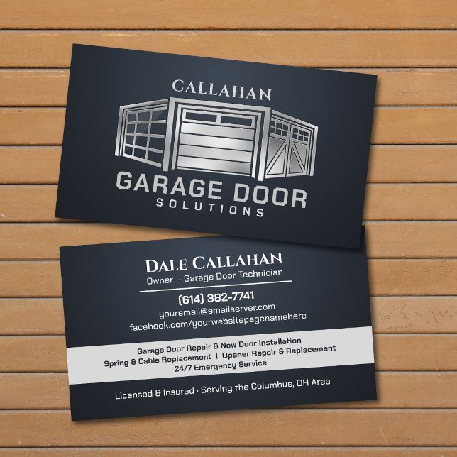 Professionell tekniker för garageportservice visitkort (Skapare uppladdad)