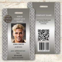 Professionell teknisk metallisk anställd foto-ID-b