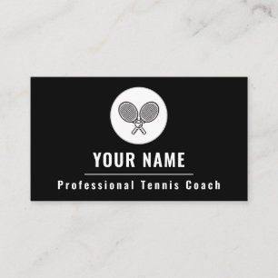 Professionell Tennis Coach Instructor Land Klubb Visitkort