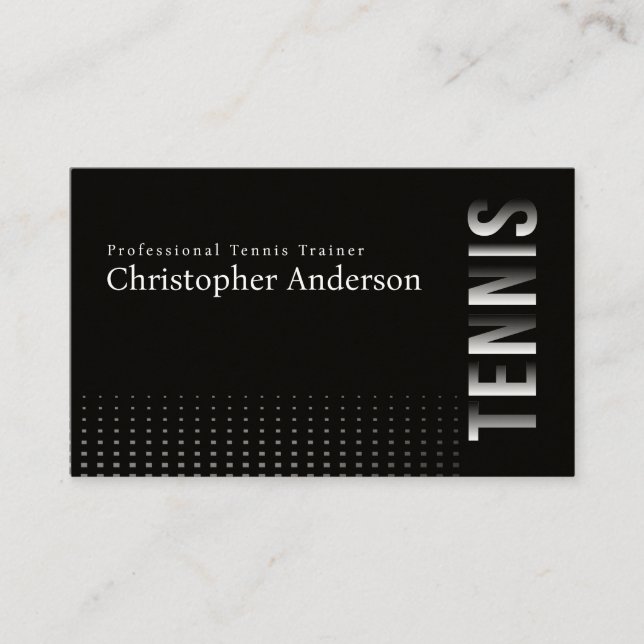 Professionell Tennis Trainer Abstrakt Visitkort (Framsida)