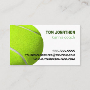 professionell tennistränare visitkort