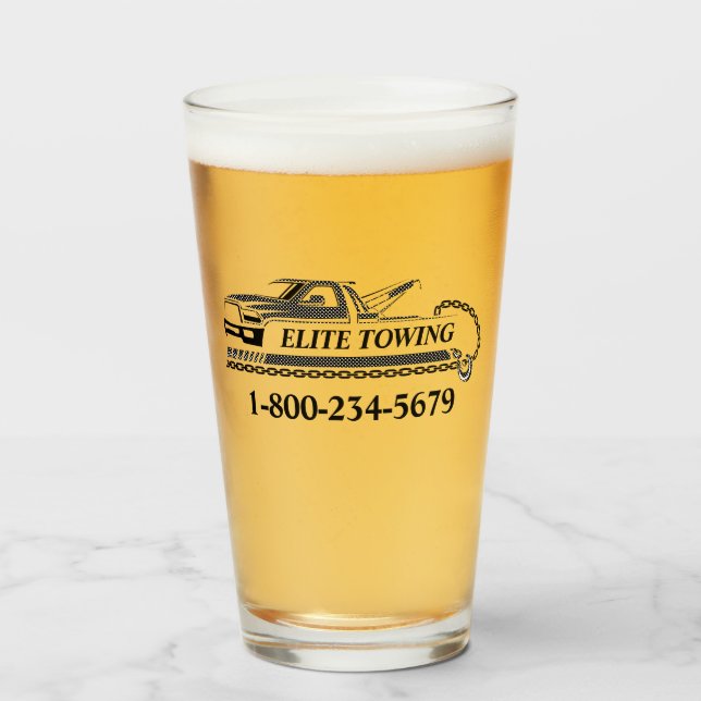 Professionell Tow Lastbil Service Personlig Glaskopp (Framsida fylld)