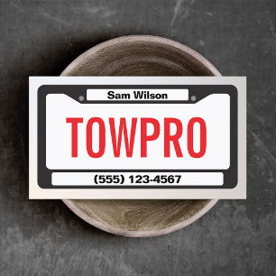 Professionell Tow Lastbil Service Visitkort