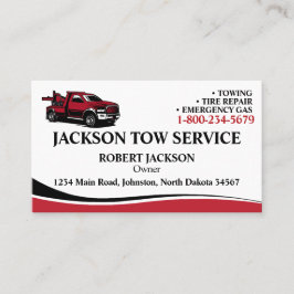 Professionell Tow Lastbil Service Visitkort