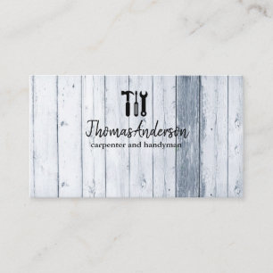 Professionell Trä Grain Rustic Carpentry Visitkort