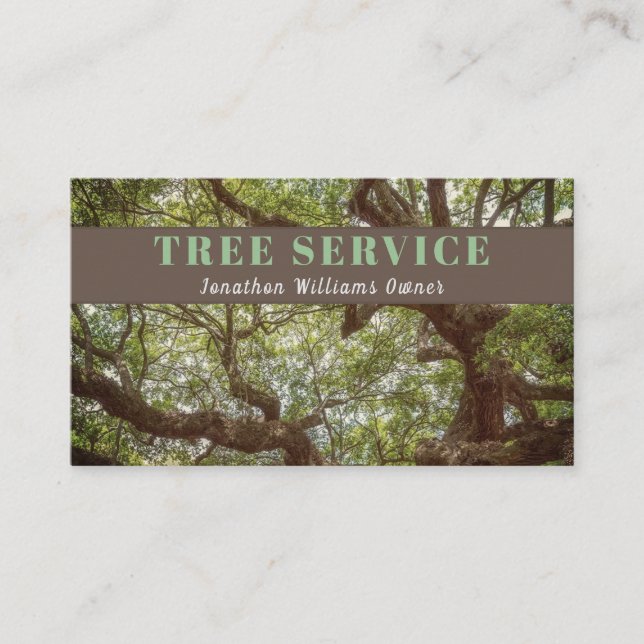 Professionell Träd Trimming Service Affärskort Visitkort (Framsida)