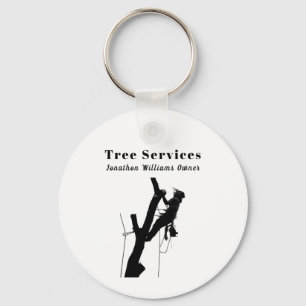 Professionell Träd Trimming Service Business Nyckelring