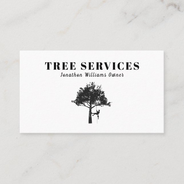 Professionell Träd Trimming Service Visitkort (Framsida)