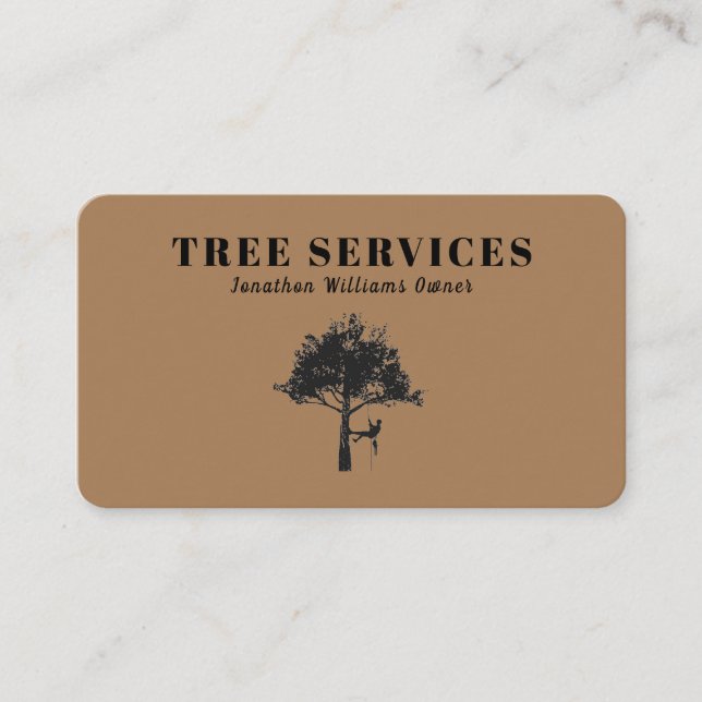 Professionell Träd Trimming Service Visitkort (Framsida)
