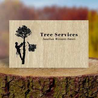 Professionell Träd Trimming Services Affärskort Visitkort