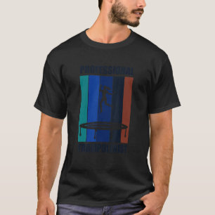 Professionell Trampoline Jumper Ironic Sstickning T Shirt