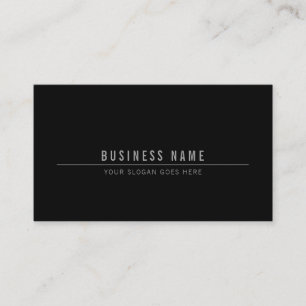 Professionell Trendig Sleek Modern Plain Black Whi Visitkort